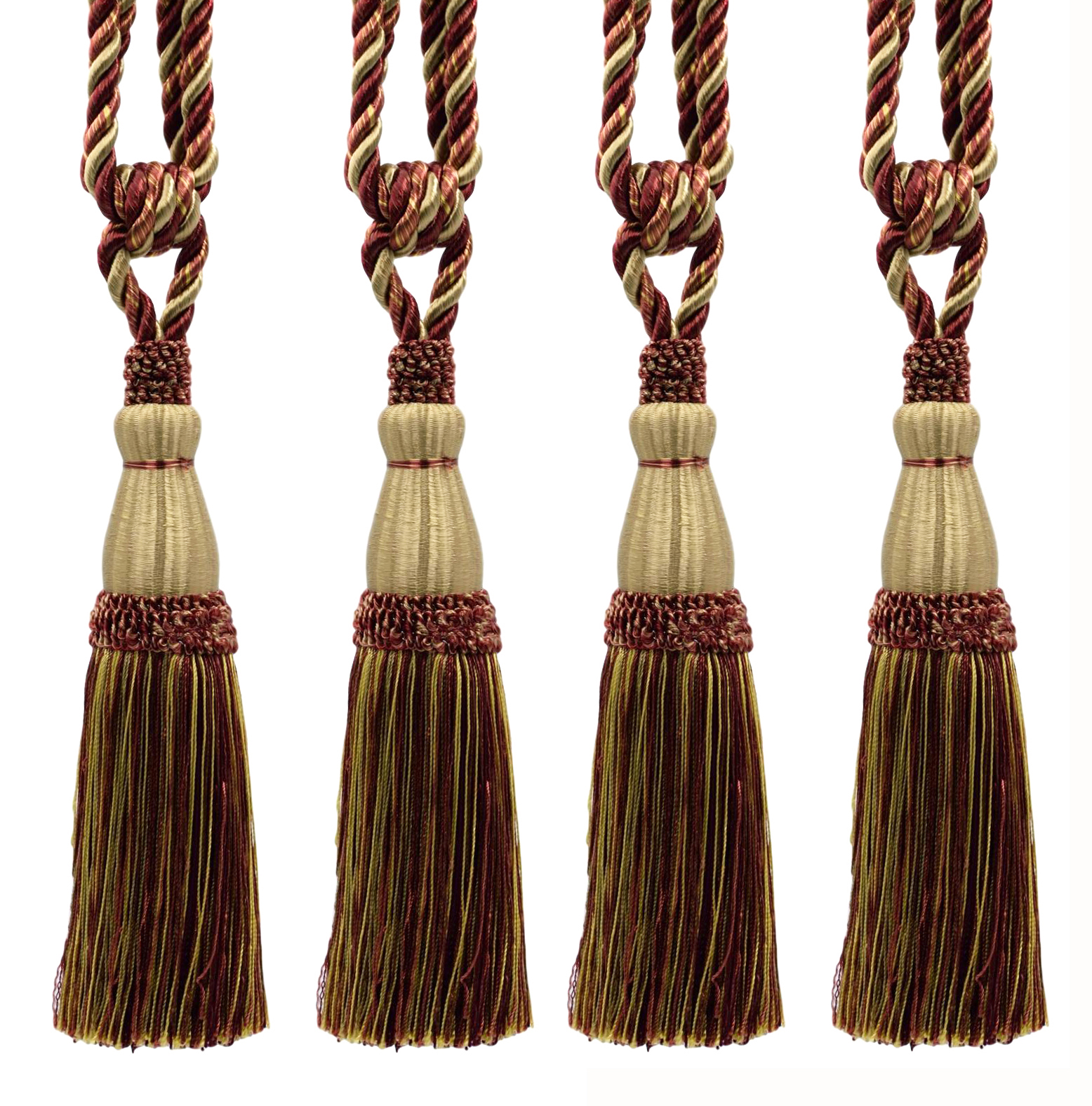 DÉCOPRO Tassel Tieback, Style# TBC085, Color# PR02 – Bistro Beige [Set of 4]